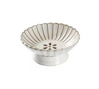 Corbeille à Fruits Plateau de Drainage en céramique Vintage, salon, grand plateau de fruits secs, plateau de collation, plateau de fruits bleu blanc Bol à fruits Corbeille (Size : White_Large)