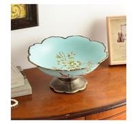 Corbeille à fruits Plateau d'exposition de fruits sur pied en céramique, plateau de collation de bonbons, vaisselle de vie, assiette à pain, récipient alimentaire, décoration d'assiette de collation C