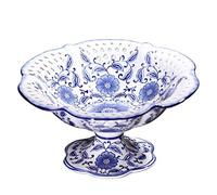 Corbeille à fruits, Porte-fruits， Bols à fruits en céramique chinoise en porcelaine bleue et blanche, assiette à fruits for l'eau, panier de fruits secs, décoration créative for la maison, ornements/m