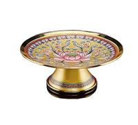 Corbeille à fruits pour comptoir, Corbeille à fruits, bol, plateau haut exquis, motif lotus peint, décorations for desserts et égouttoirs à vaisselle