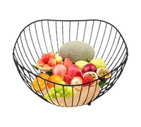 Corbeille à fruits pour plan de travail de cuisine, paniers en fil de fer noir pour le rangement - Organisateur de cuisine perméable à l'air pour les fêtes, les sociétés et les services