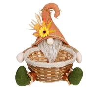 Corbeille à fruits rustique en forme d'épouvantail - Bol décoratif pour la récolte, design avec support en fil de fer | Construction métallique robuste, présentoir de style campagnard pour fruits, lég