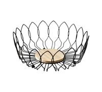 Corbeille à fruits, Wire Fruit Basket Countertop Bowl with Base Serving Tray Tabletop(25cmx9cm)