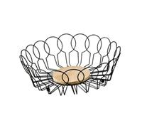 Corbeille à fruits, Wire Fruit Basket Countertop Bowl with Base Serving Tray Tabletop(26cmx8.5cm)
