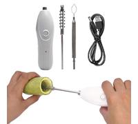 Corbeille à légumes électrique, coupe-légumes en spirale, machine à racler manuelle en acier inoxydable, poignée ergonomique avec 2 têtes de coupe pour courgettes, tomates, aubergines et pommes