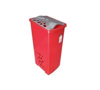 Corbeille à linge - 45 L - Rouge