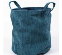 Corbeille à linge cosy en velours côtelé PAON G