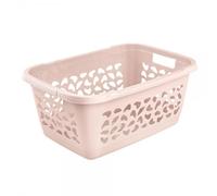 Corbeille à linge en plastique 52 litres - Rose
