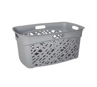 Corbeille à linge en plastique design 45 litres - Gris