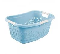 keeeper Panier à Linge Ergonomique avec Design Ajouré, Poignées Antidérapantes, 50 L, Lasse, Nordic Blue