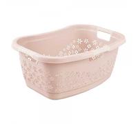 keeeper Panier à Linge Ergonomique avec Design Ajouré, Poignées Antidérapantes, 50 L, Lasse, Nordic Pink