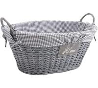 Corbeille à linge Home en osier et coton