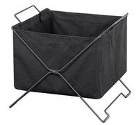 Corbeille a Linge Pliable, Panier Linge Sale avec Poignées, Laundry Hamper Style Industriel en Fer pour Chambre, Salle de Bain, Dortoir, Extérieur(Black)