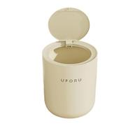 Corbeille à Ordures avec Couvercle | Poubelle à Ouverture par Pression de 9 Litres - Poubelle pour la Cuisine - pour Maison, Intérieur, Salon, Salle de Bain, Dortoir, Zone pour Animaux, Tissu et Déche