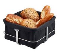 Corbeille à pain Brunch carrée noire - Gefu - Noir - Inox Argent G