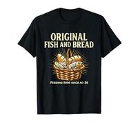 Corbeille à Pain et Poisson Foi Jesus Feeds The 5000 T-Shirt