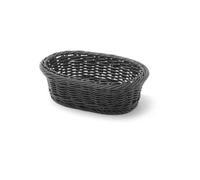 Corbeille à pain ovale en polypropylène, noire, 190 x 120 x 60 mm - Hendi 426777