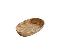 Corbeille à Pain Ovale, Corbeille a Fruit Osier, Panier de Table en Rotin, Grand Paniers de Rangement Décoratifs, Panier de Service en Rotin, Support de Rangement pour Cookies, Pain, Fruits