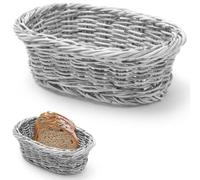 Hendi Corbeille à pain ovale 426760 - polypropylène grise 190×120×60 mm