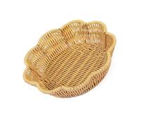 Corbeille à pain pratique en osier artificiel tissé avec cadre en fil métallique pour une utilisation robuste
