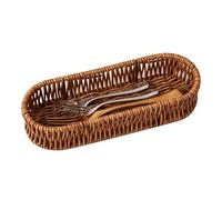 Corbeille à Pain Tissée, Corbeille à Fruits En Rotin Imitation, Petite Corbeille à Pain Ovale Tissée, Panier De Service Alimentaire Pour Fruits, Pain, Légumes, Serviettes, Maison, Restaurant, Utilisat