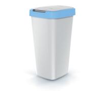 Corbeille à papier 25 litres KEDEN COMPACTA Q - couleur frêne avec cadre bleu clair