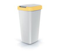 Corbeille à papier 25 litres KEDEN COMPACTA Q - couleur frêne avec cadre jaune clair