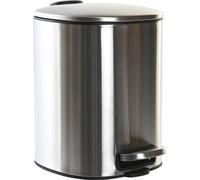 Corbeille à papier à pédale DKD Home Decor Argenté Acier inoxydable Polypropylène de base 5 L