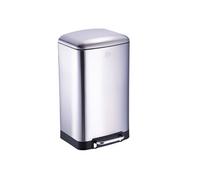 Corbeille à papier Argent Métal H61.4xl30.5xL34.5cm