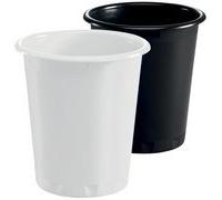 Corbeille à papier BASIC, plastique, 13 litres, noir