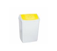 Corbeille à papier Denox Blanc Jaune 55 L Blanc