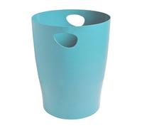 Exacompta - Réf. 45333D - 1 corbeille à papier avec poignées ECOBIN Skandi - Grande capacité 15 litres - Dimensions 26,3 x 26,3 x 33,5 cm - Pour bureau ou maison - Couleur Bleu givré