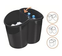 Corbeille à papier Cep Ellypse Green Spirit noire 15 L