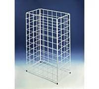 corbeille à papier CWS 903102000 en fil d'acier, blanc, capacité environ 60l, pliable, en fil d'acier