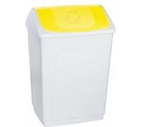 Corbeille à papier Denox Blanc Jaune 55 L Blanc G