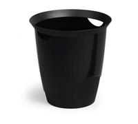 Corbeille à papier design coloré 16 litres - Noir