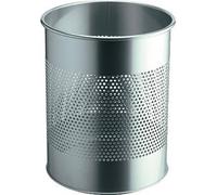 DURABLE Corbeille à papier 331058 15 L ronde perforée 165 mm acier résistant aux rayures anthracite