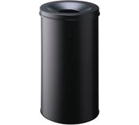 Corbeille à papier Durable Papierkorb Safe, Durable, Stahl, schwarz, 60 Liter, selbstverlöschend mit Flam 330701 60 l (Ø x H) 375 mm x 662 mm acier noir 1 pc(s)