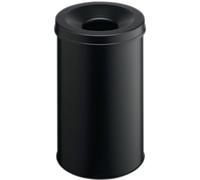 DURABLE Corbeille à papier Safe 330601 – 30 L, anti-feu, métal noir