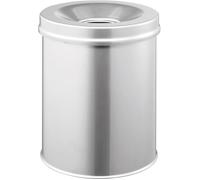 DURABLE Corbeille à papier 330523 15 L acier argent Ø260×H357 mm