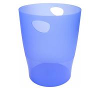 EXACOMPTA Corbeille à papier ECOBIN Linicolor bleu glacé transparent