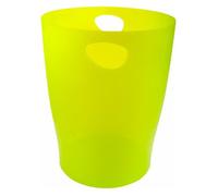 Exacompta Corbeille à papier ECOBIN Réf.45381D 15 L avec poignées translucide vert anis