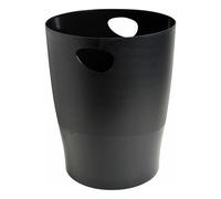 Exacompta Corbeille à papier ECOBIN Réf.453014D 15 L avec poignées opaque Noir