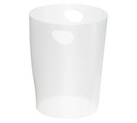 Exacompta - Réf. 45357D - 1 corbeille à papier, poubelles ECOBIN avec poignées - Volume 15 litres - Adaptées au bureau comme en Home office - Dimensions 26,3 x 26,3 x 33,5 cm - opaque givré