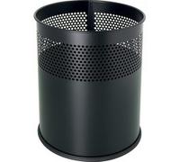 Corbeille à papier en acier 'the dot', 15 L, noir