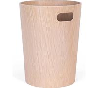 Corbeille À Papier En Bois Véritable Börje Poubelle Moderne En Bois Pour Bureau, Chambre D'enfant Et Chambre 9 Litres Chêne Blanc