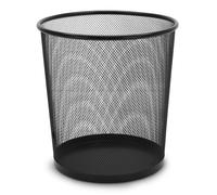 Corbeille à Papier en Fils Métalliques 13L WAYTEX 931103, Poubelle de Bureau Noire