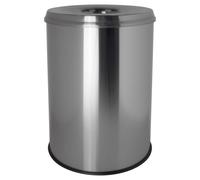 Corbeille à papier en inox anti feu 15 litres