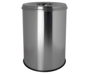 Corbeille à papier en inox anti feu 15 litres