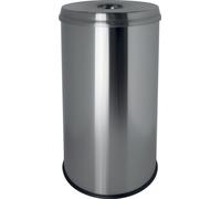 corbeille à papier en inox helit "the guardian" 50 litres argent